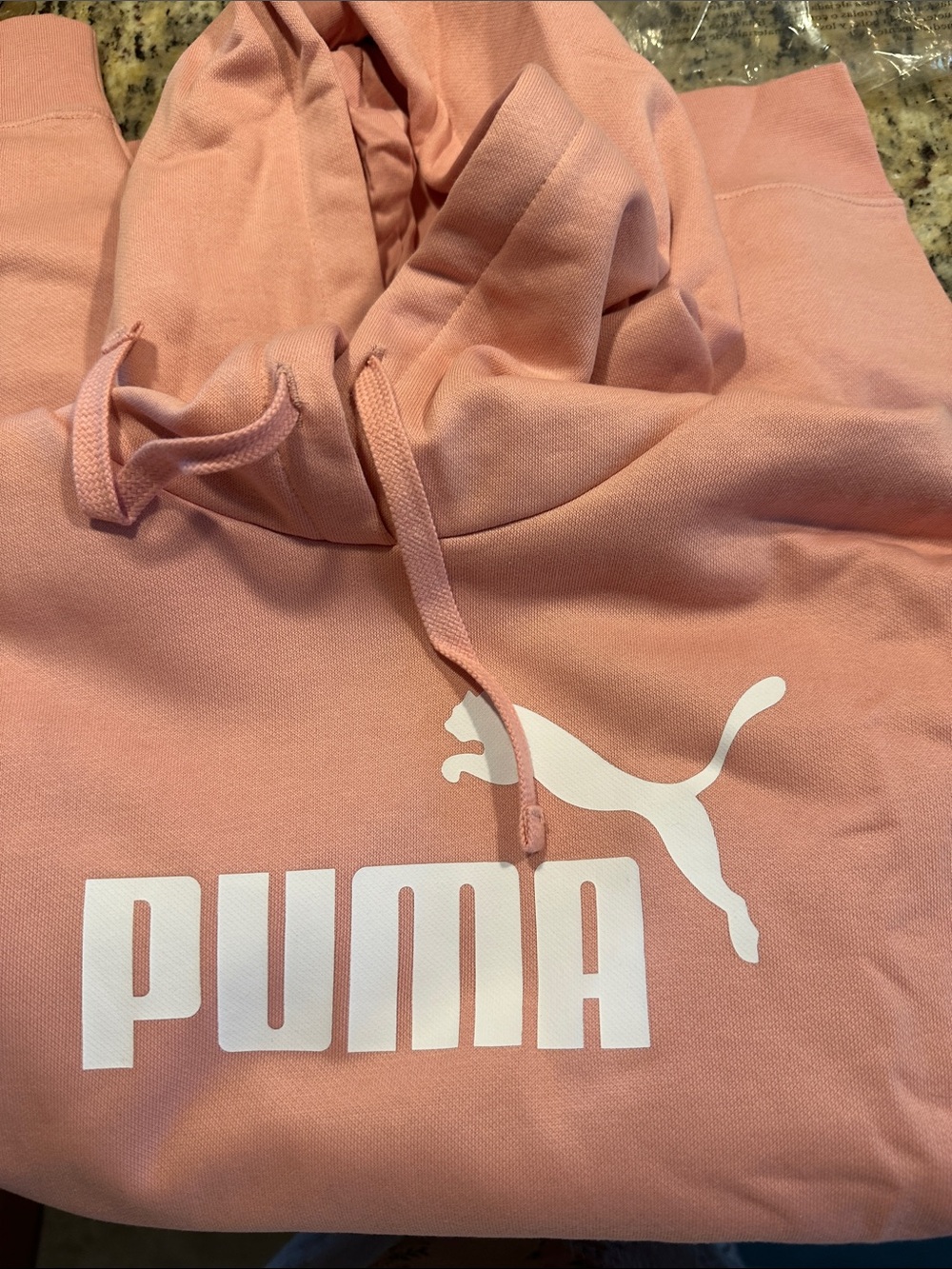 Puma Pink Logo Hoodie Sweatshirt
